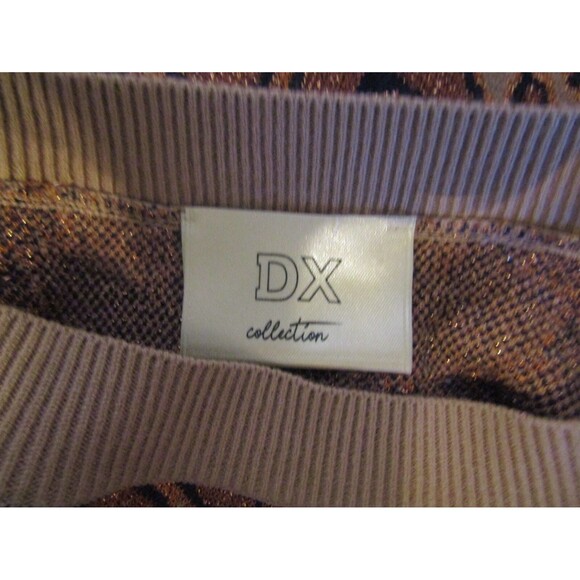 DX Collection Pantsuit Retro Sweater Top Flare Pants Metallic Made In Italy M - Picture 8 of 10